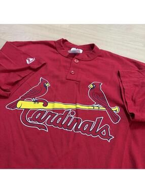 St. Louis Cardinals MLB Henley Shirt XL